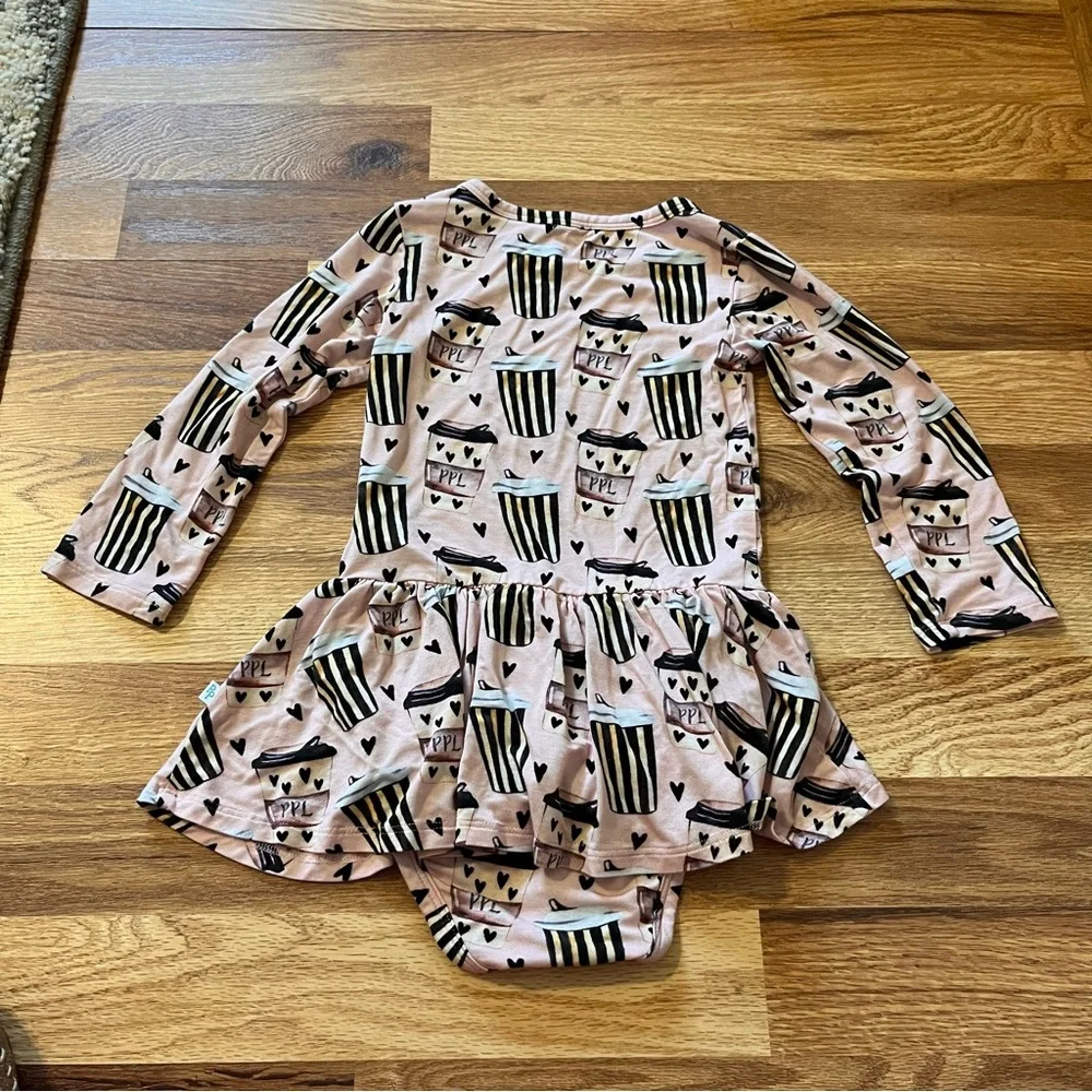 Posh Peanut PPL (Posh Pumpkin Latte) Twirl Bodysuit Dress Size 2T